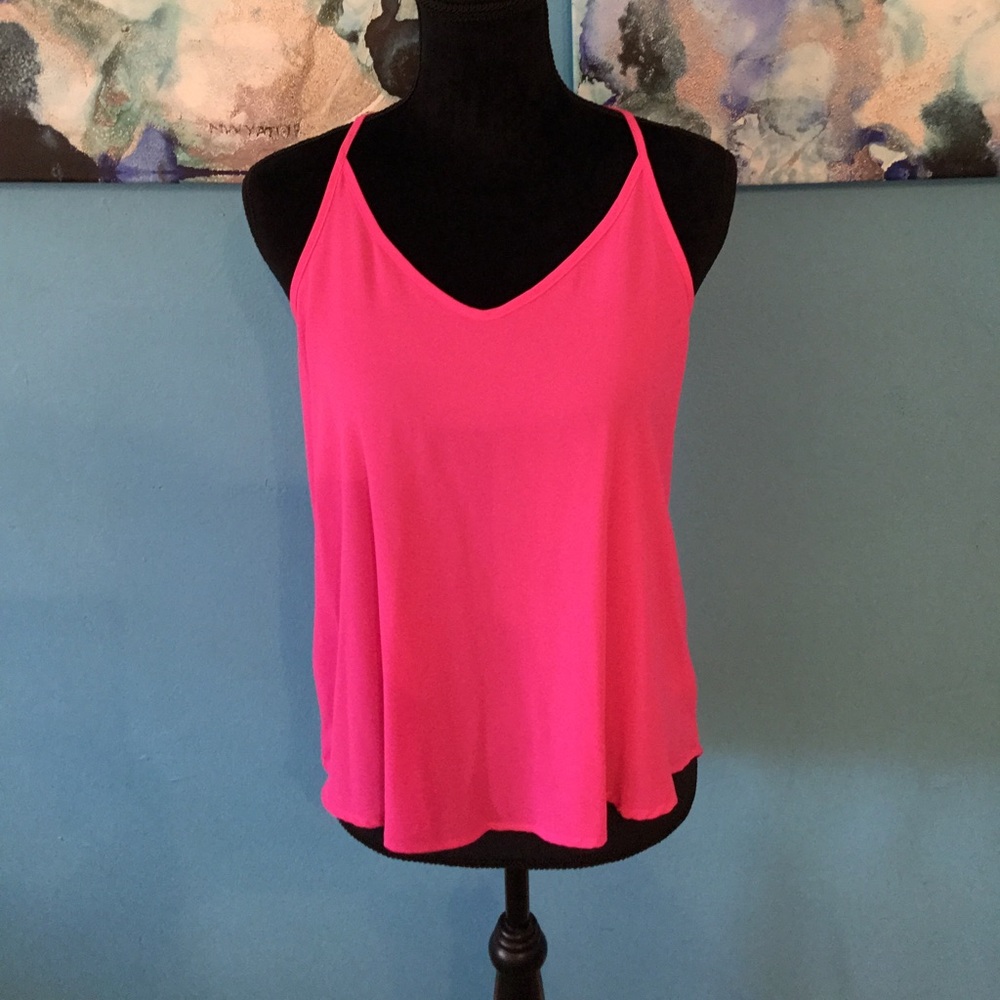 Lush hot pink strappy back tank